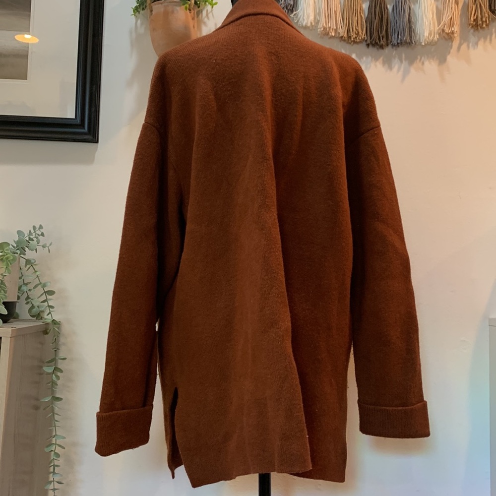 Talbots Single Button Wool Blend Rust Cardigan - image 7